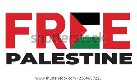 Free Palestine vector illustration Background. Stand with Palestine.Free Palestine flag wallpaper, flyer, banner vector illustration