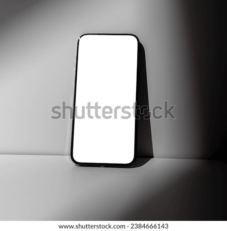 Mobile screen mock up, display mockup. Blank clean smart phone, smartphone
