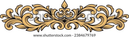 Luxury gold Vintage decorative ornament design.  Vintage frame, border element, elegant calligraphic swirls, flourishes ornate vignettes