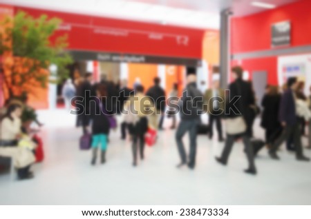 Trade show background, intentionally blurred post production.