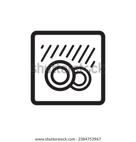 dishwasher safe icon symbol sign vector Royalty-Free Stock Photo #2384753967