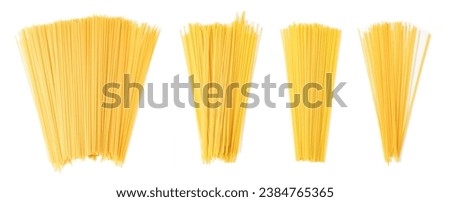 Bunch of spaghetti isolated on white background Royalty-Free Stock Photo #2384765365