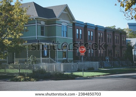 A row of Houses on a Street
