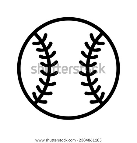 Baseball ball icon. Baseball ball sign. Vector.