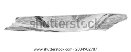 silver foil adhesive tape isolated on white background