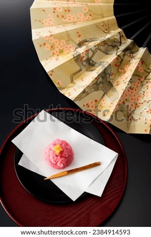 Japanese style image using Japanese sweets