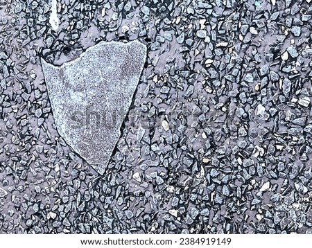 a heart shaped rock on the sidewalk in the park.