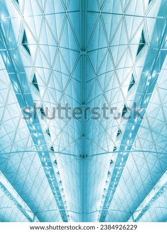 Details of ceiling of modern architecture. Building abstract background pattern