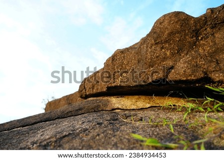Rocks on the blue background