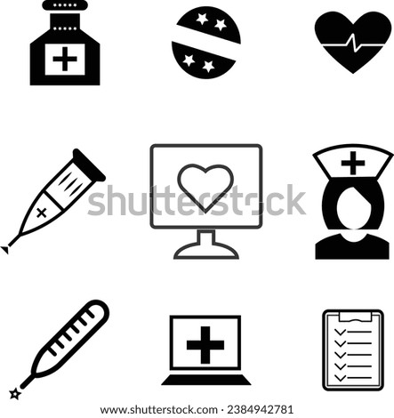 Nursing Element Icon Vector Art