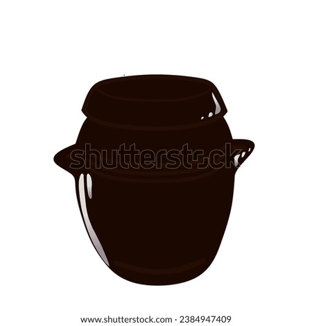 Onggi.Onggi is Korean pottery, tableware or storage containers in Korea. Illustration Royalty-Free Stock Photo #2384947409