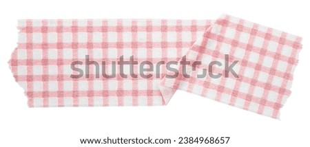 pink patterned sticker paper tape isolated on white background Royalty-Free Stock Photo #2384968657
