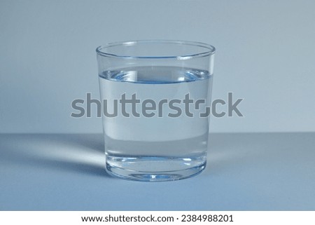 A glass of still, tap water.