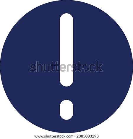 Warning black glyph ui icon. Exclamation mark in circle. Pay attention. User interface design. Silhouette symbol on white space. Solid pictogram for web, mobile. Isolated vector illustration