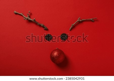 Branches in the form of horns with a decorative ball