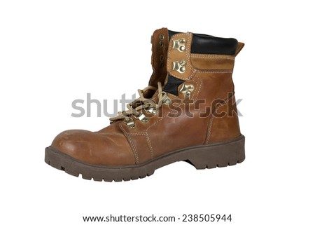 Work boot isolated on white