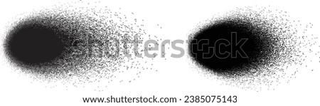 Distressed gradient shape . Shade of sphere . Noise destroyed circle . Trendy grainy shadow . Graph print texture .Spray effect .Grunge texture . Distressed element .Vector rounded ball shadow 
