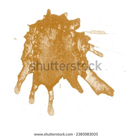 Coffee, chocolate, liquid stains isolated on a white background. Royalty high-quality free stock photo image of Coffee, Tea Stains  spill. Round coffee stain isolated, cafe splash fleck drink