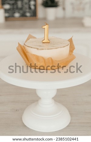 first birthday cake with a candle