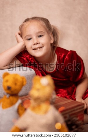 Portrait of a little girl. Photo taken in Prague, 2023
