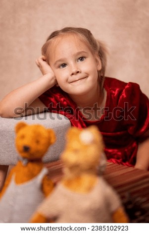 Portrait of a little girl. Photo taken in Prague, 2023