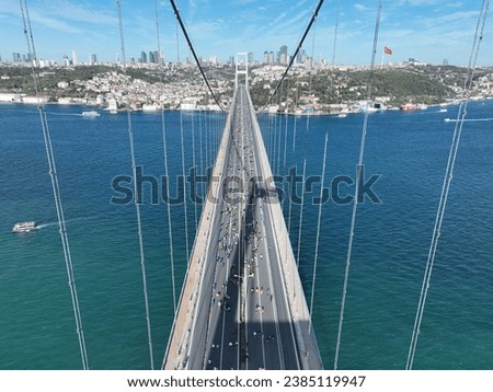 45. MARATHON IN ISTANBUL BOSPHORUS BRIDGE