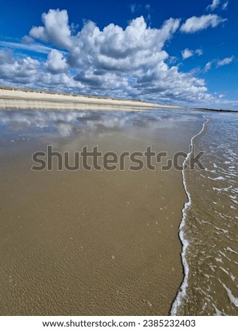 Impressions of the endless beach at the northern sea in Blavand Denmark