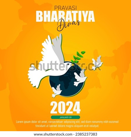Pravasi Bharatiya Divas, or Non-Resident Indian Day, is a celebration of the Indian diaspora's contributions and connections to their homeland. Royalty-Free Stock Photo #2385237383