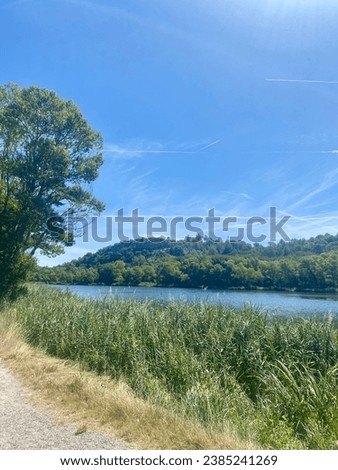 Le La Verdon lake river pond lac water canal Provence France tree trees woods forest nature path calm 2023 sun sunny reeds plants nature sky Greoux Les Bains France