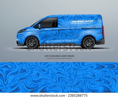Sporty van wrap livery design 