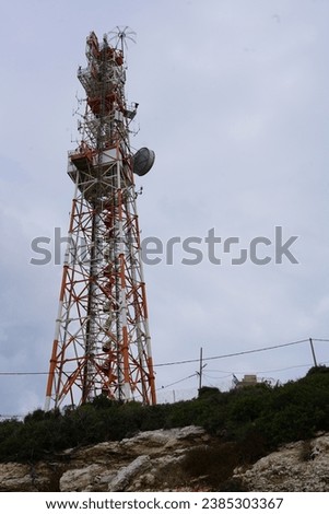 Radio tower on the Israel Lebanon border