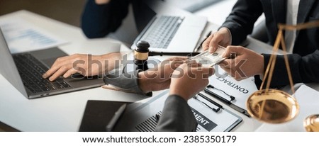 Partner lawyers or attorneys discussing a contract agreement. Successful business have a contract in place to protect it,signing of modest agreements form in office...