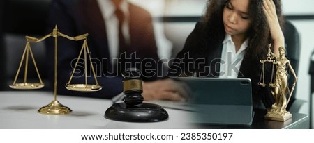 Partner lawyers or attorneys discussing a contract agreement. Successful business have a contract in place to protect it,signing of modest agreements form in office...