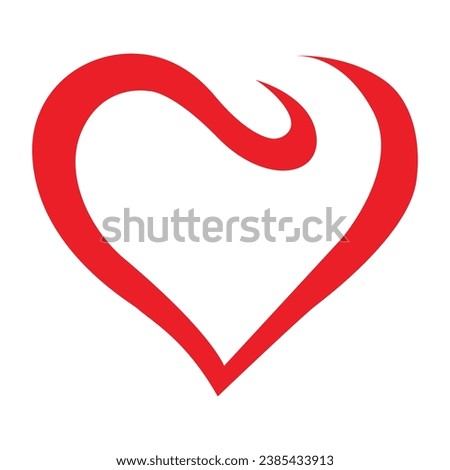 Heart icon vector, Love symbol, Valentine's Day sign, Heart linear icon, Hearts vector collection, Love Symbols vol 178