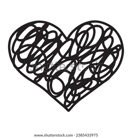 Heart icon vector, Love symbol, Valentine's Day sign, Heart linear icon, Hearts vector collection, Love Symbols vol 115