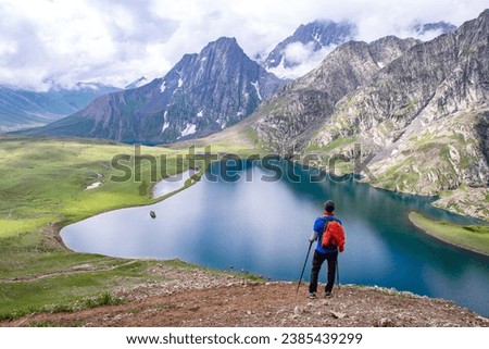 The great lakes of Kashmir valley, India. Royalty-Free Stock Photo #2385439299