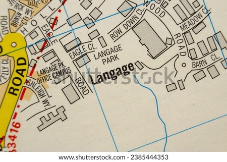 Langage, Devon, England, United Kingdom atlas local map town and district plan name