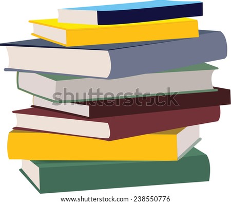 text books stacked one above the other Royalty-Free Stock Photo #238550776