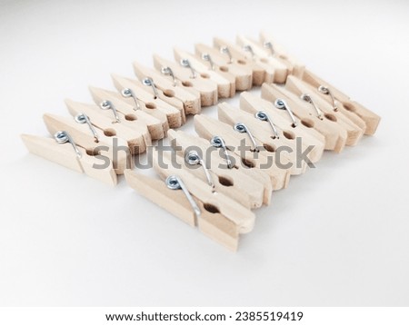 neat wooden clothespins - polaroid wooden clothespins - diy wooden clothespins Royalty-Free Stock Photo #2385519419