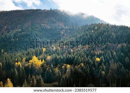 Spania Dolina village, Slovak republic. Autumn natural scenery. Travel destination. Royalty-Free Stock Photo #2385519577