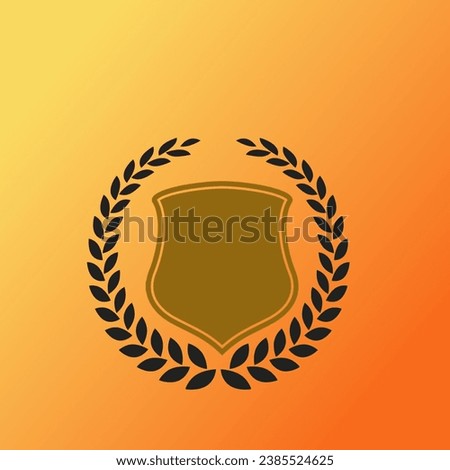 Orange bigron yellow black leaf symbol logo design