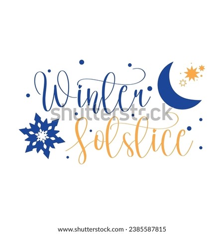 Text WINTER SOLSTICE on white background