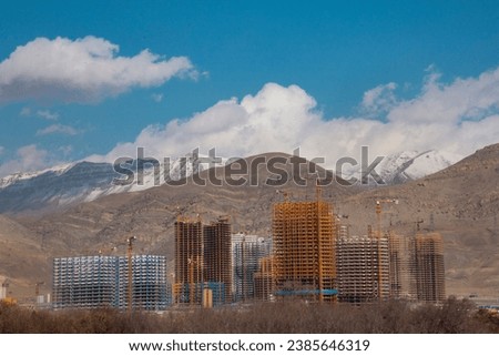 A view of the west of Tehran, a place under construction