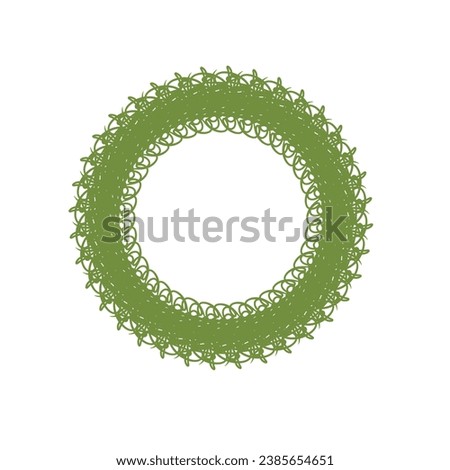 Green circle frame logo background