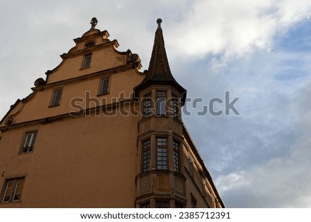 detailed view at french city Colmar at autumn time, pictures taken during a walk around