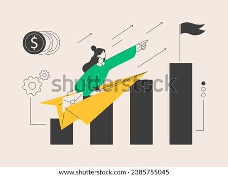 Career growth abstract concept vector illustration. Career development, careerbuilder, personality planning progress, set goals, gain success, job position, new challenge abstract metaphor. Royalty-Free Stock Photo #2385755045