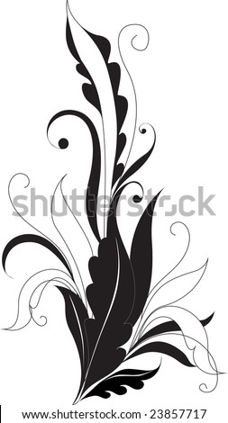 Elegant curl from a vector.Abstract