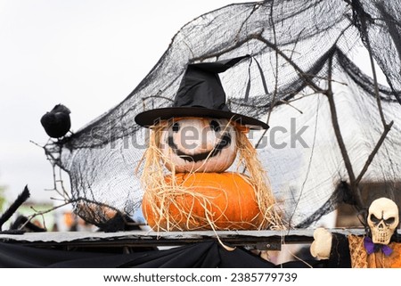 A smile from a pumpkin on Halloween Holiday