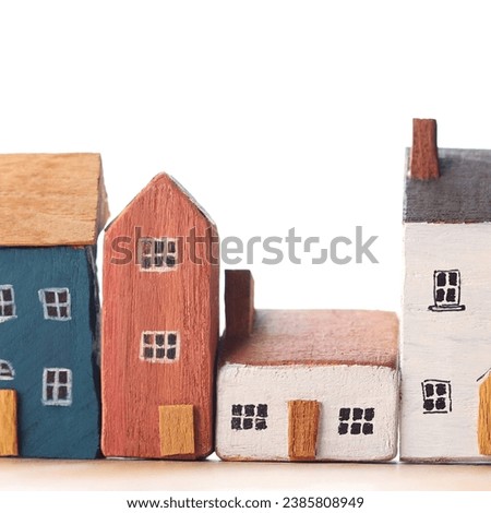 colorful cartoon house on white background