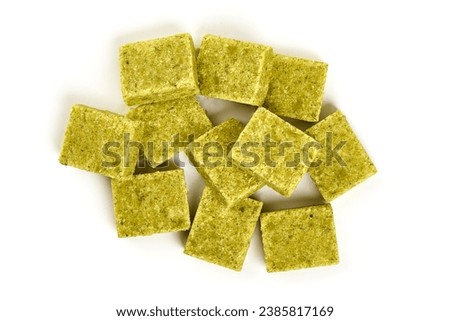 Bouillon cubes, isolated on white background